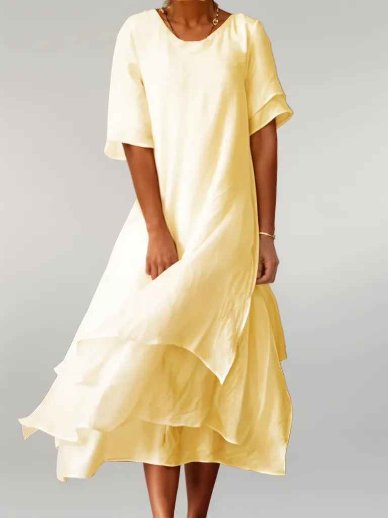 Isilde – Rochie de Damă Lungă Elegantă din Bumbac