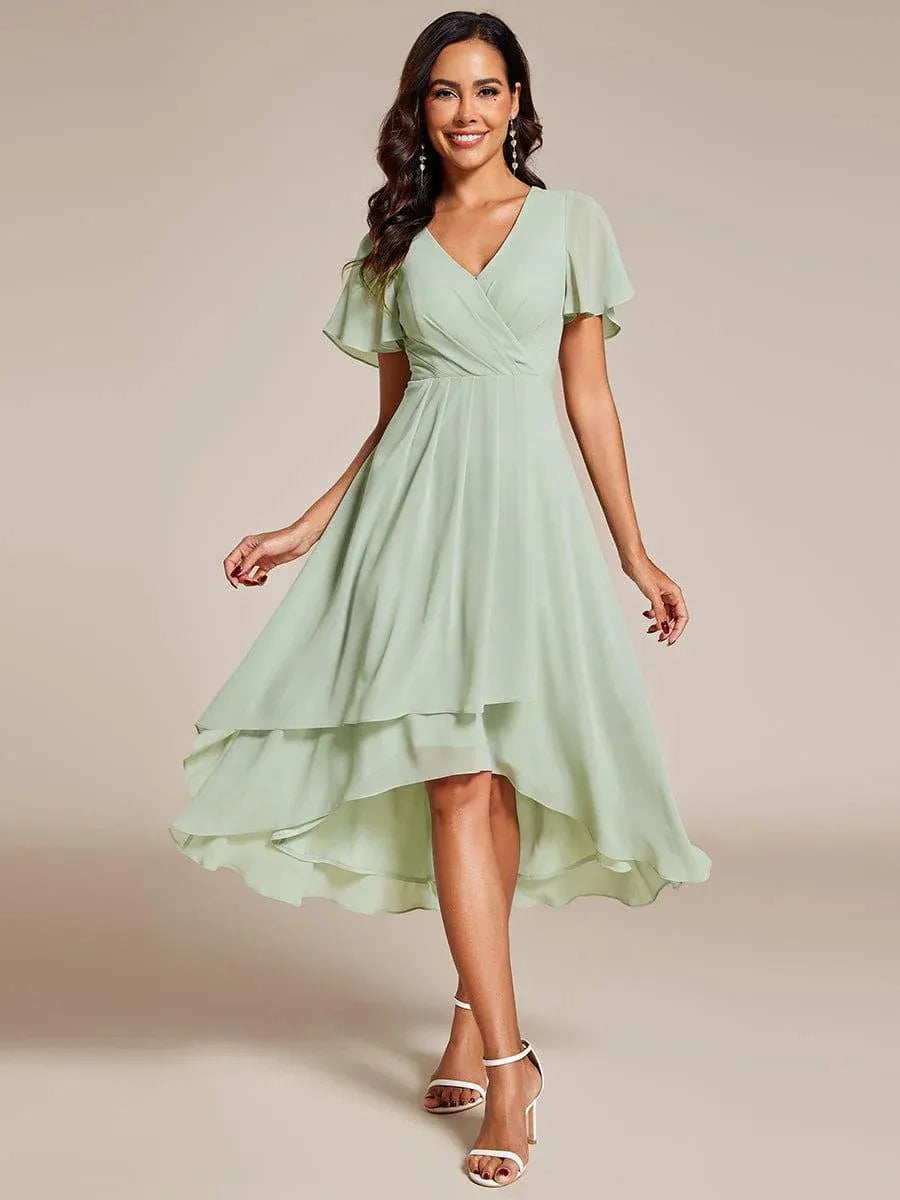 Jules – Rochie de Damă Elegantă Midi în Linia A cu Mâneci Fluide