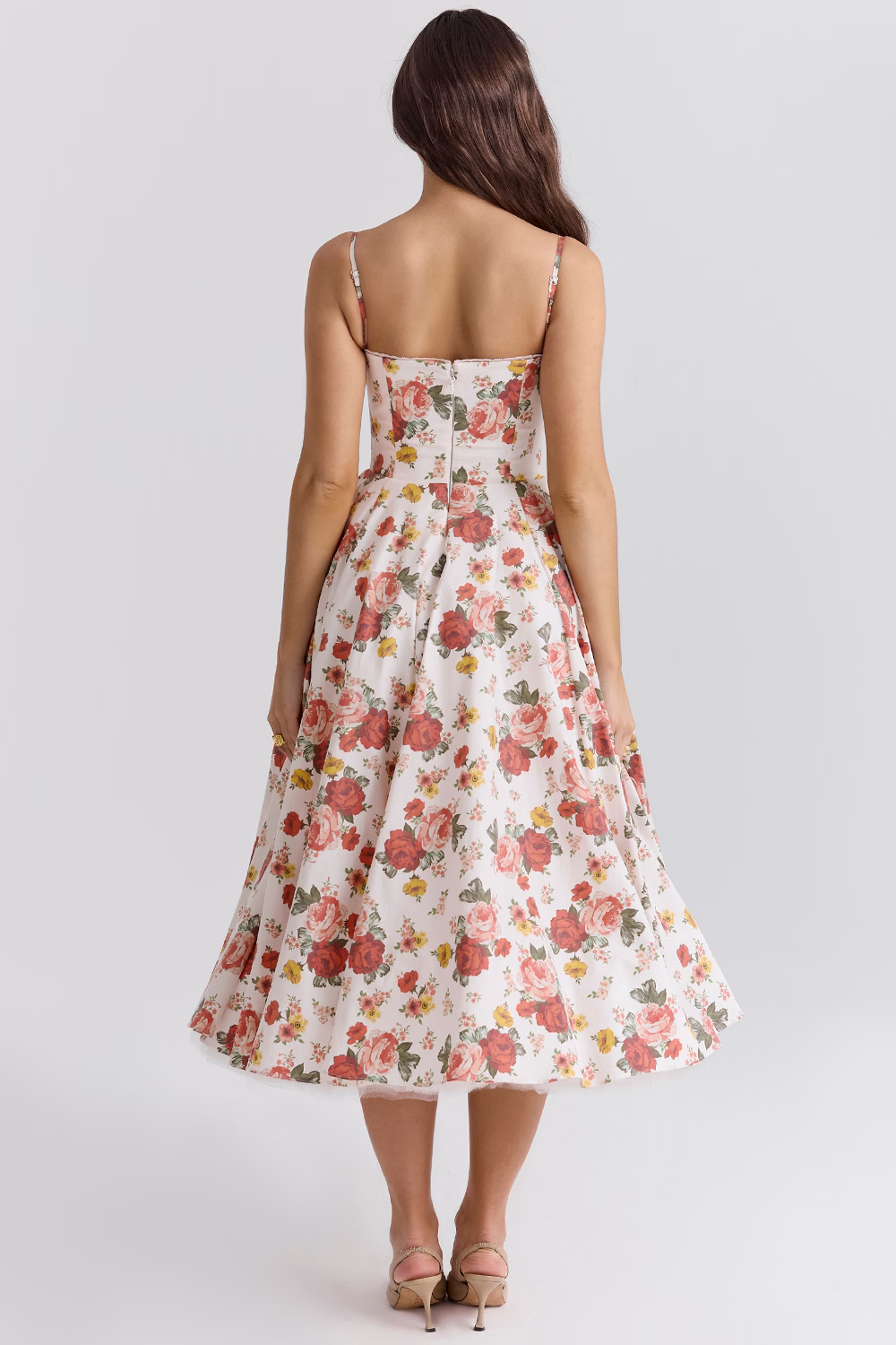 Benilda – Rochie Damă Elegantă Midi din Satin Duchesse și Tul