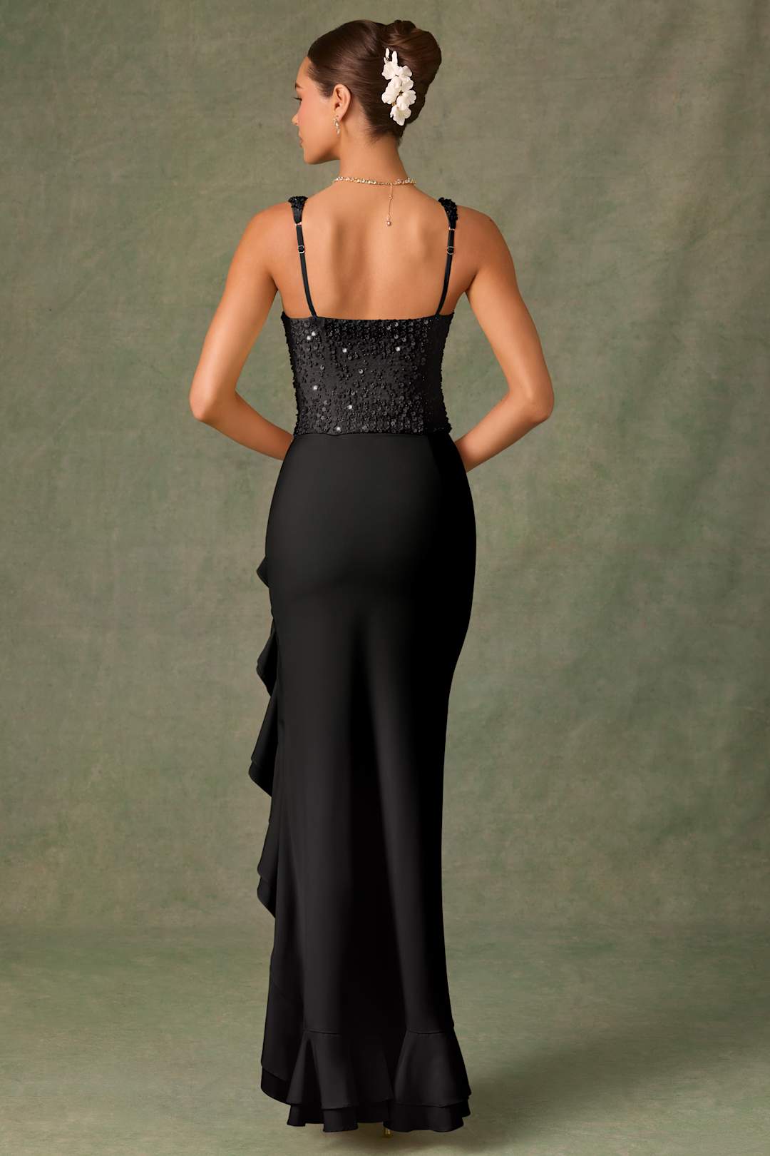 Bella | Rochie Corset din Satin cu Volane