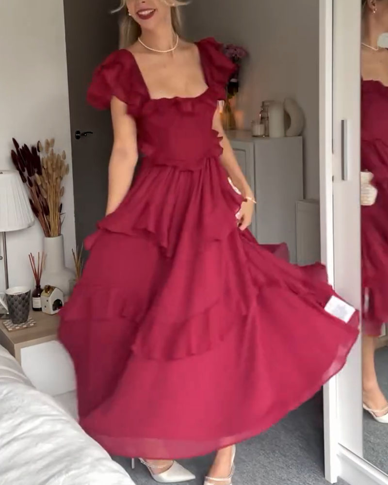 Quinlan - Rochie Elegantă cu Talie Înaltă și Dantelă