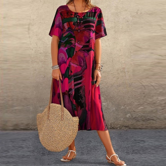Serafina | Rochie midi elegantă cu design abstract