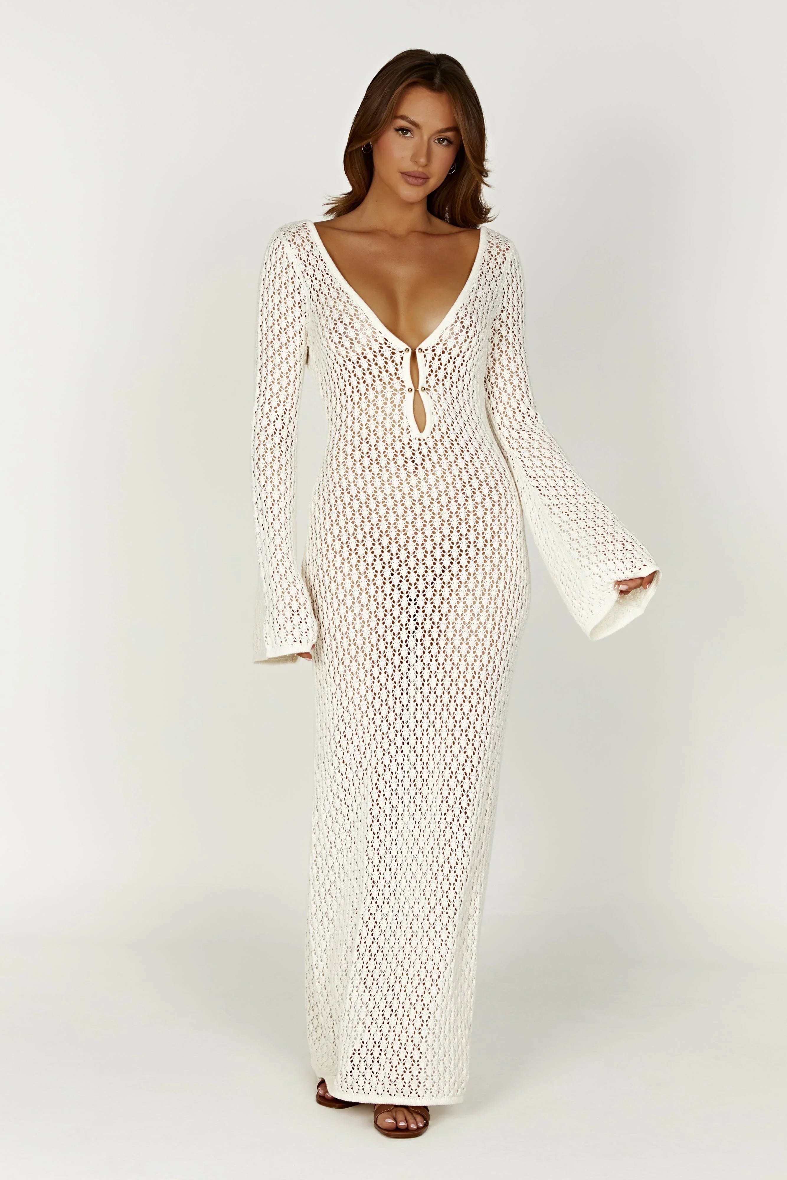 Marika | Rochie albă de plajă
