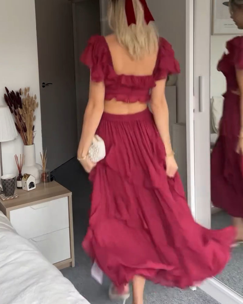 Quinlan - Rochie Elegantă cu Talie Înaltă și Dantelă