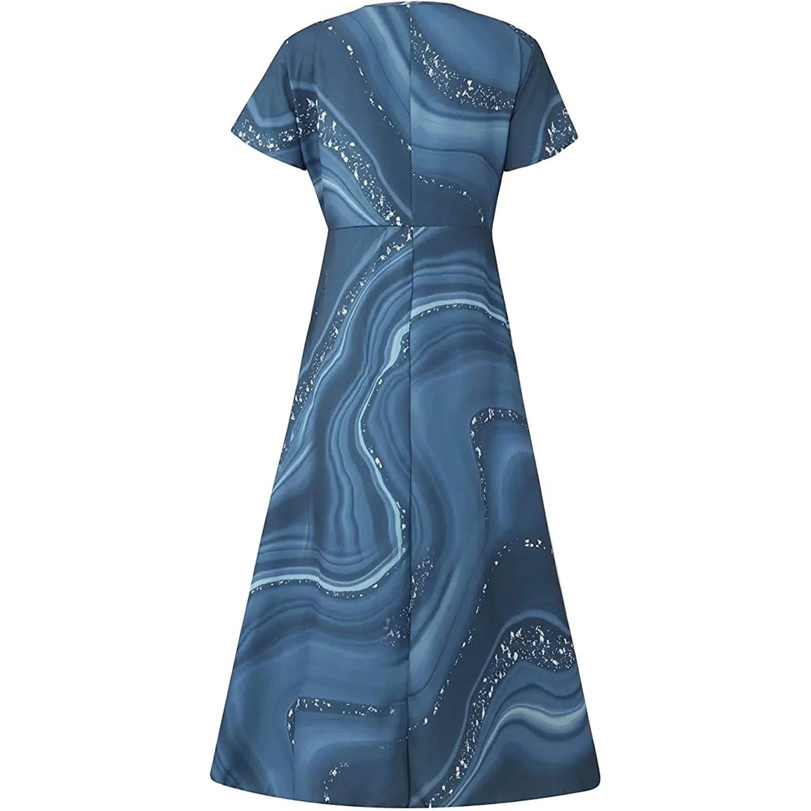 Stella™ | Rochie midi cu model de vortex și decolteu în formă de V