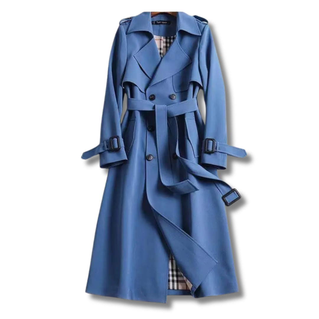 Jualita – Trench de Damă Clasic Elegant cu Curea în Talie