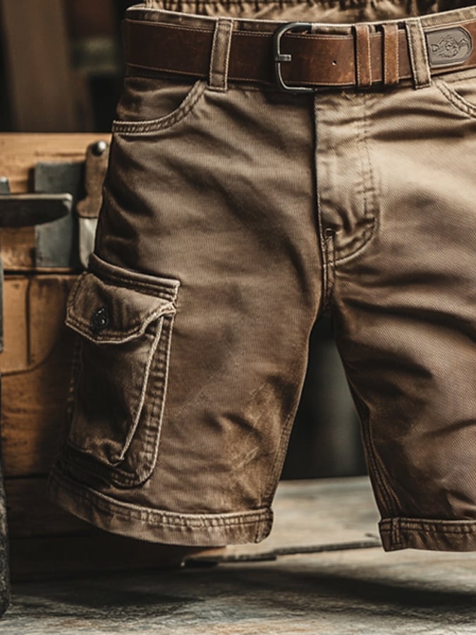 Pantaloni Cargo Multiuso Retro Outdoor din Ripstop pentru Bărbați