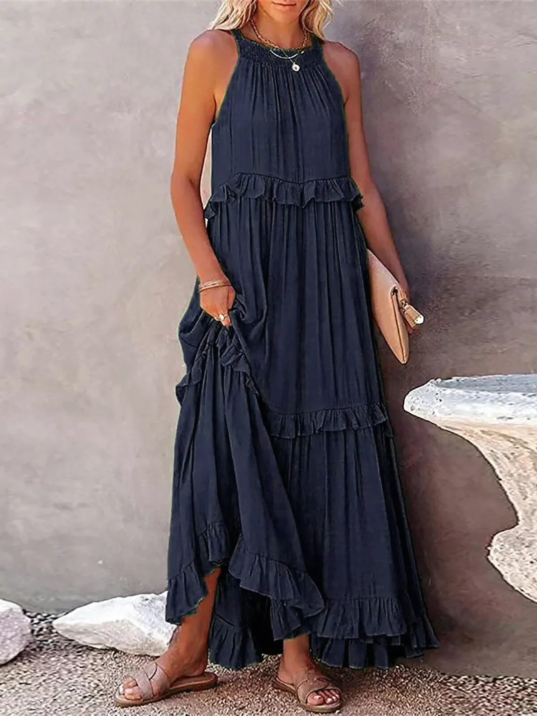 Rochie Maxi Darcey™ cu Volane