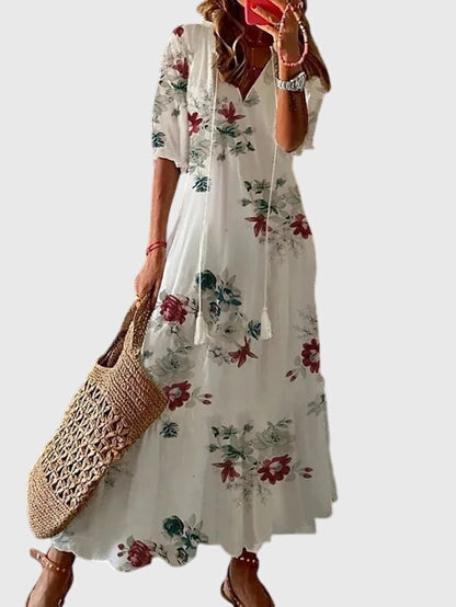 Carrie – Rochie de Damă Maxi Elegantă cu Croială Fluidă
