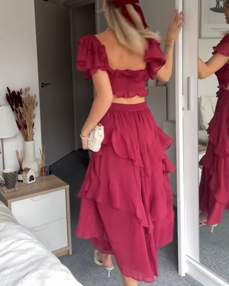 Quinlan - Rochie Elegantă cu Talie Înaltă și Dantelă