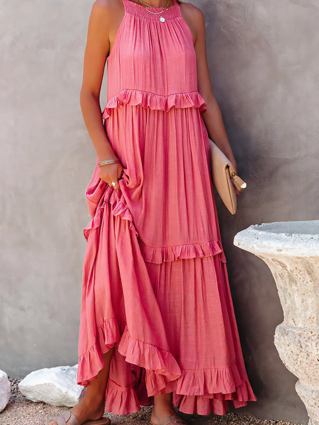 Rochie Maxi Darcey™ cu Volane