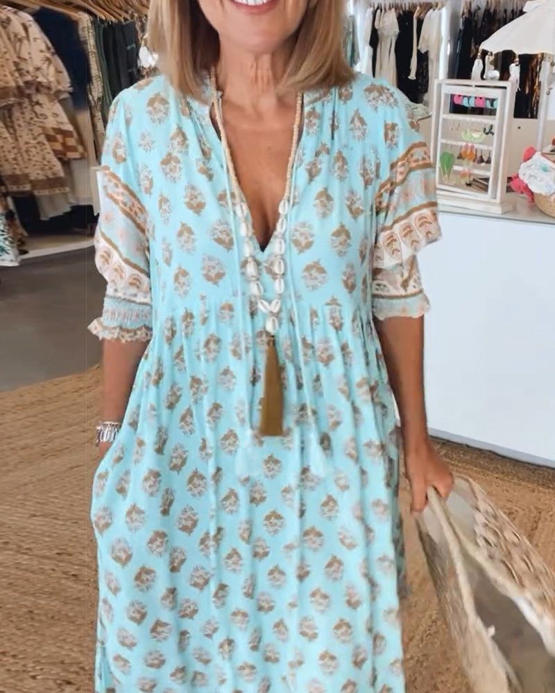 Hilga™ | Tunică Boho cu Franjuri