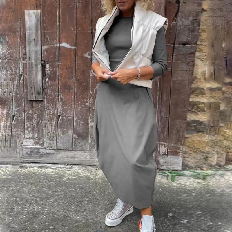 Annette – Rochie Damă Elegantă cu Buzunare și Croi Avantajos