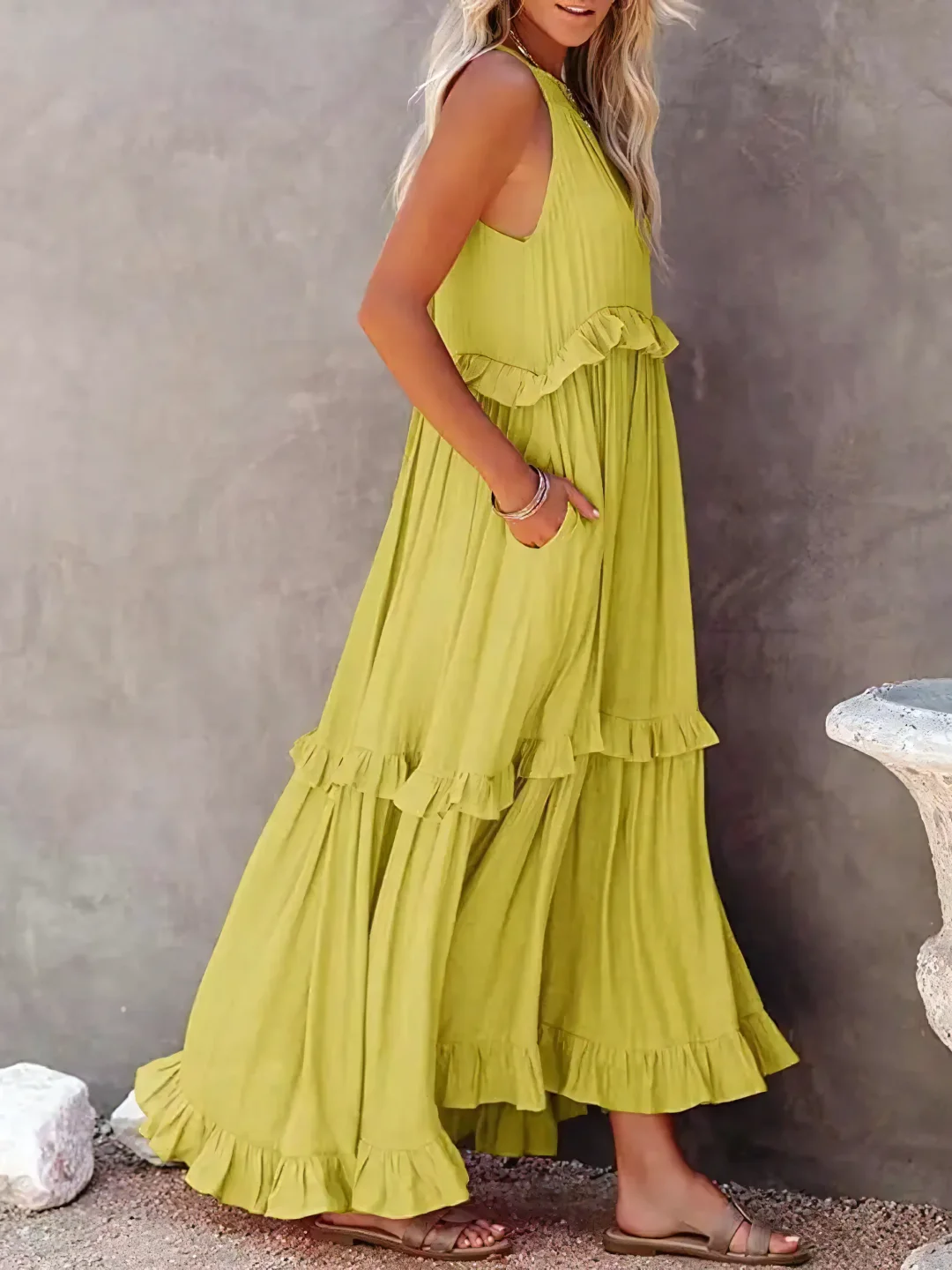 Rochie Maxi Darcey™ cu Volane