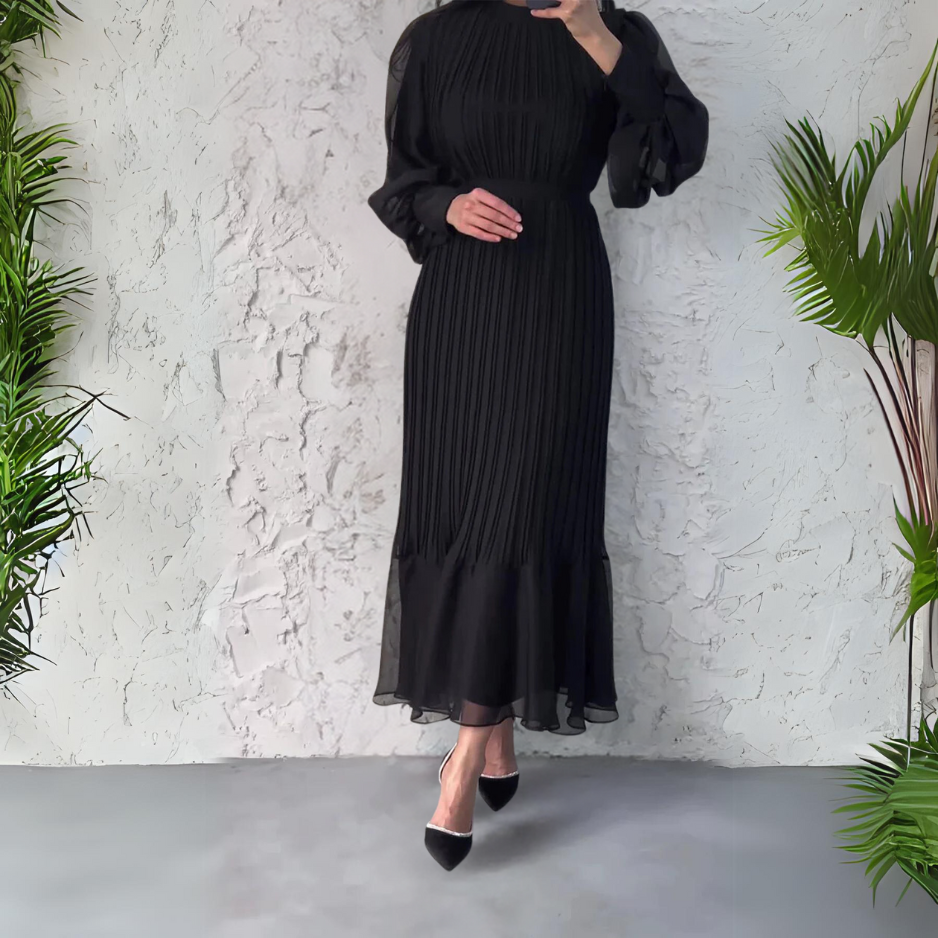 Cami - Rochie de seară elegantă din mesh cu accente franțuzești de toamnă