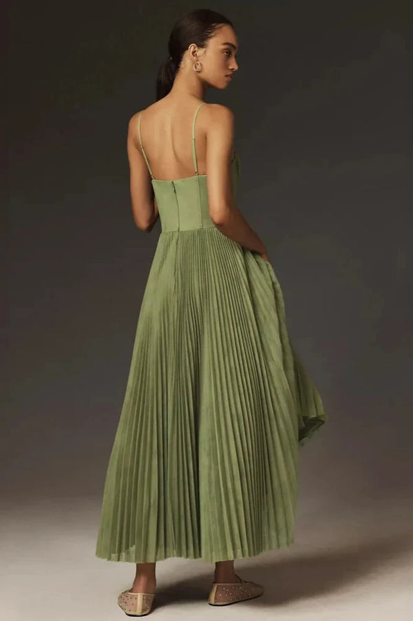 Elara – Rochie Damă Tul cu Corset Plisat Elegantă de Ocazie