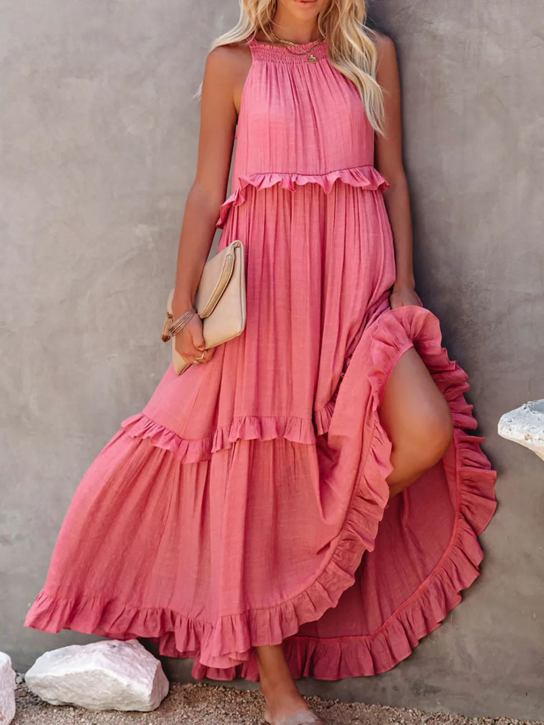 Rochie Maxi Darcey™ cu Volane