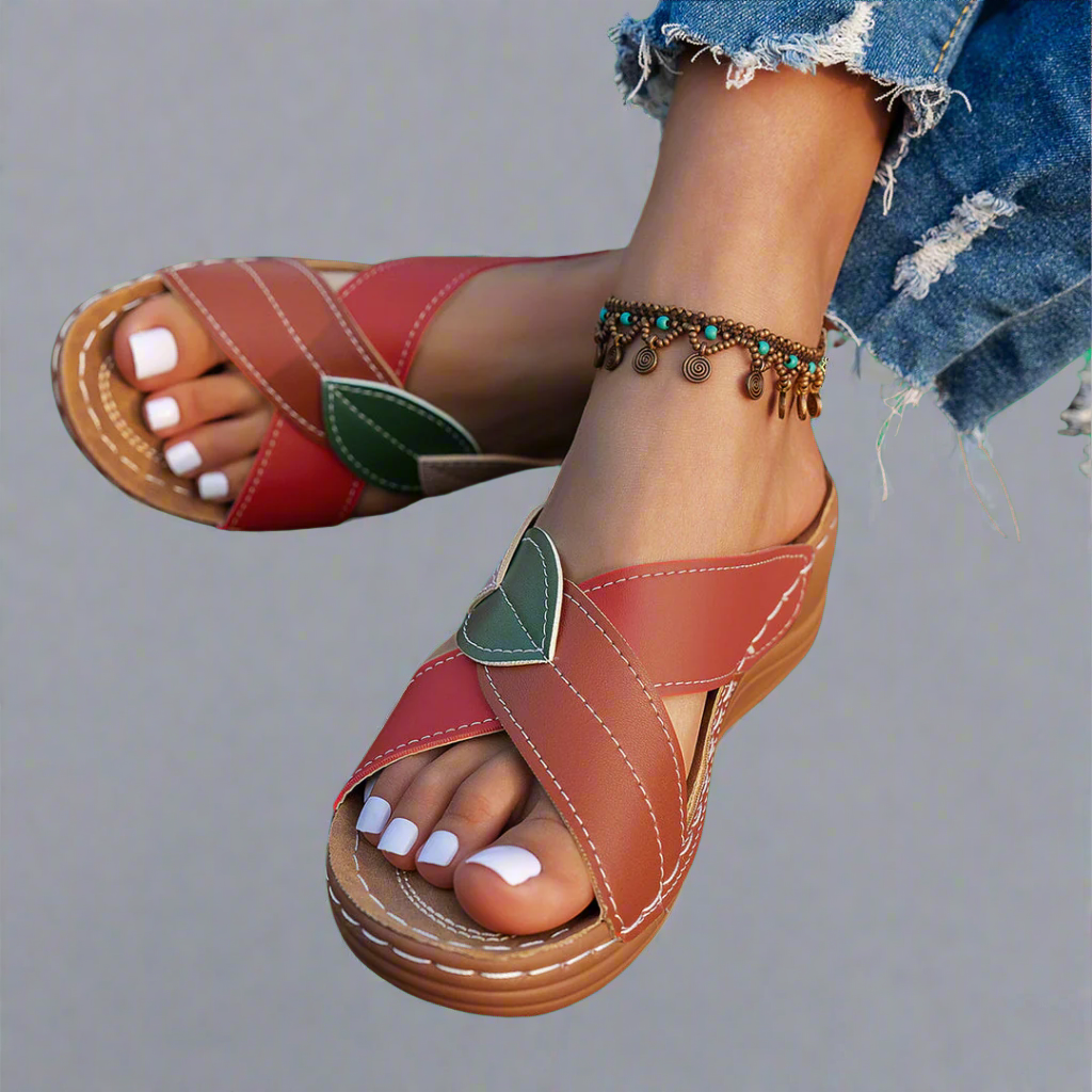Nina | Sandale handmade cu toc din materiale premium