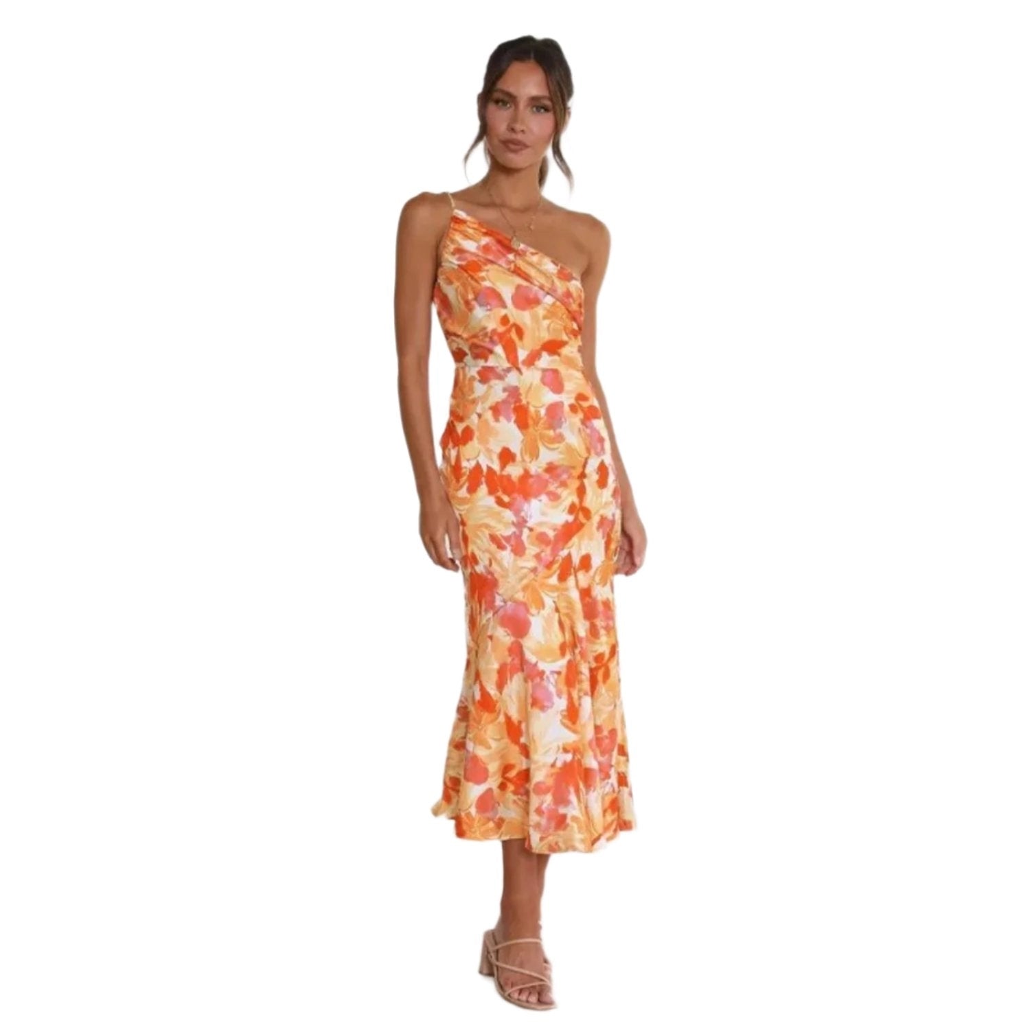Viktoria™ | Rochie maxi asimetrică cu model floral