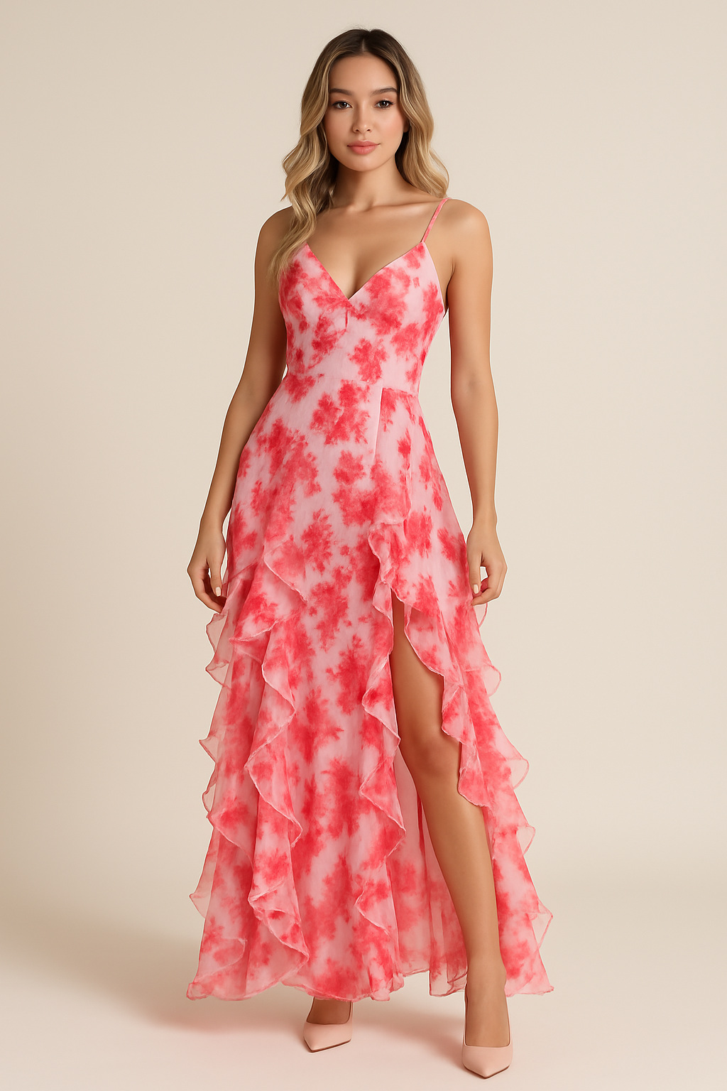 Fiona™ Rochie Florală cu Volane