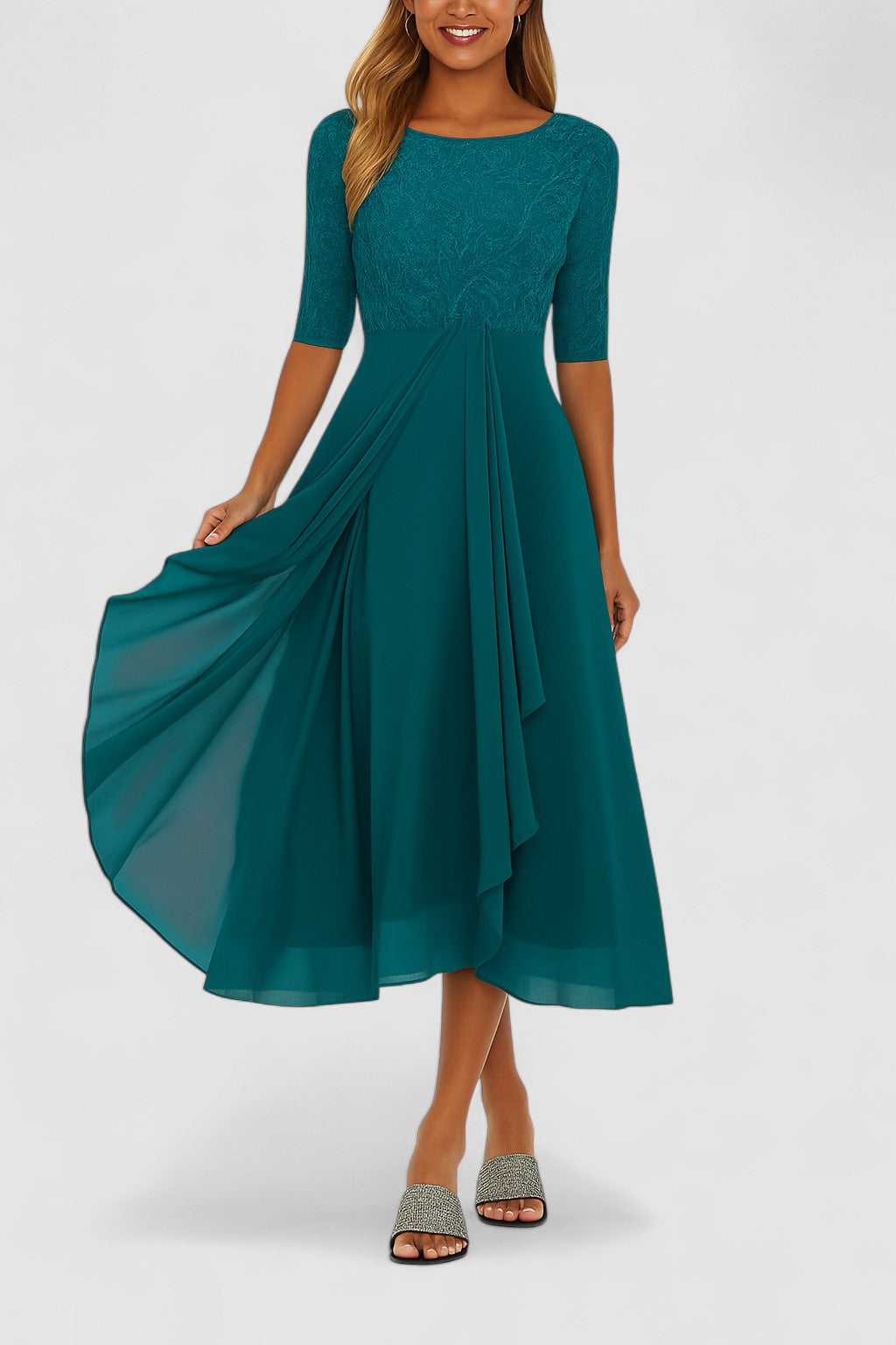 Elisa - Rochie formală elegantă cu dantelă