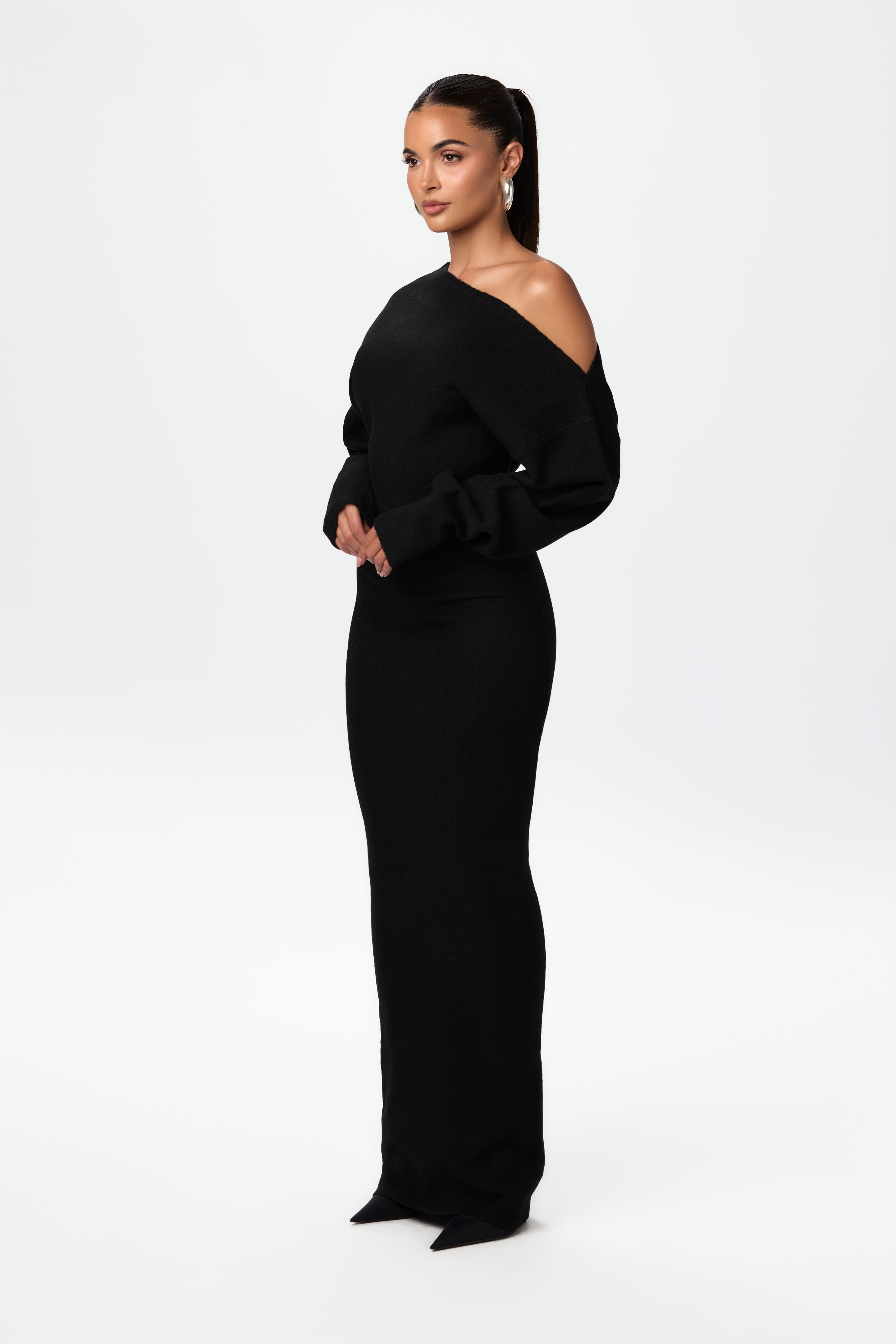 Rosalie – Rochie Maxi Fără Bretele Tricot Elegantă de Damă
