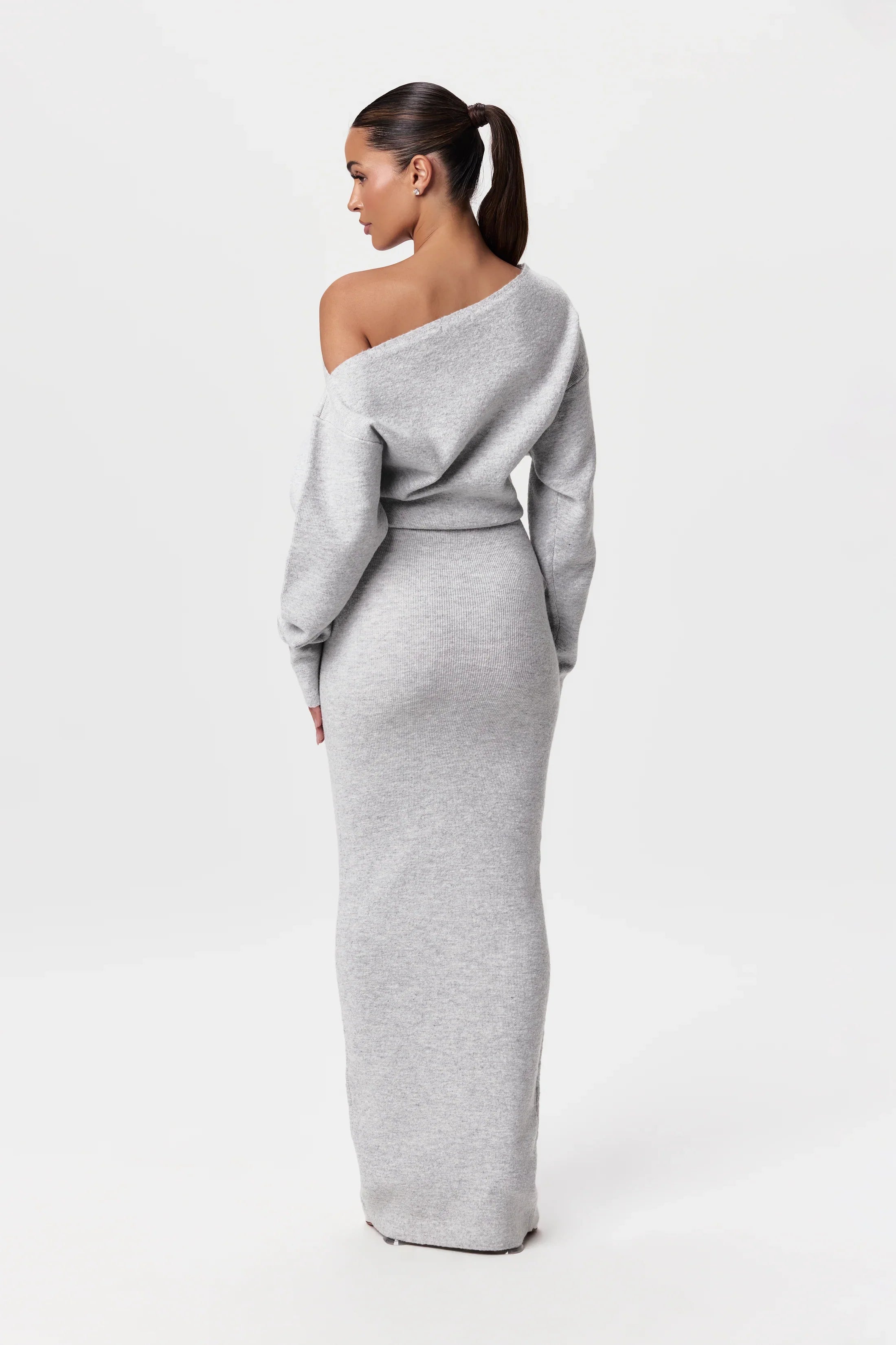 Rosalie – Rochie Maxi Fără Bretele Tricot Elegantă de Damă