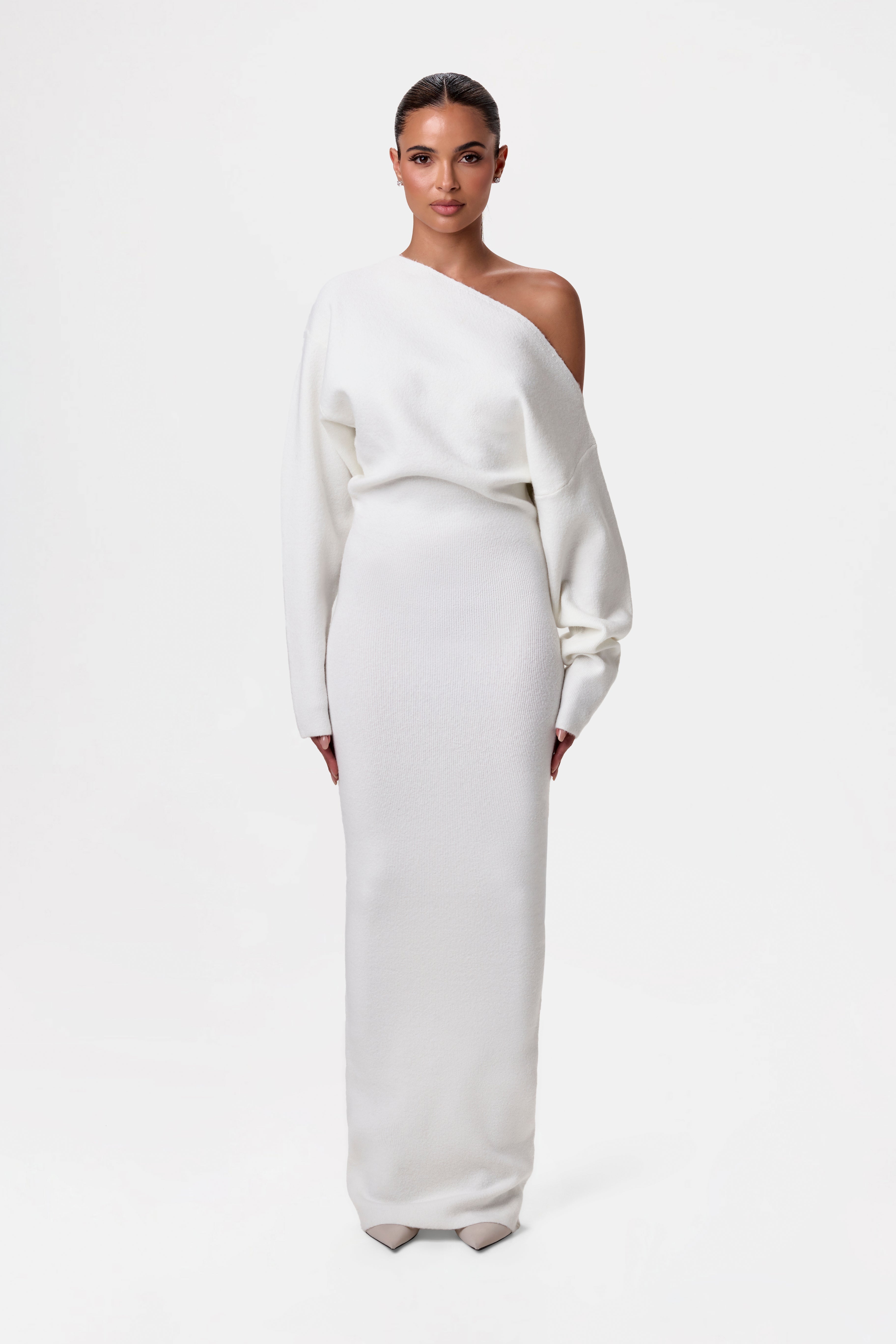 Rosalie – Rochie Maxi Fără Bretele Tricot Elegantă de Damă