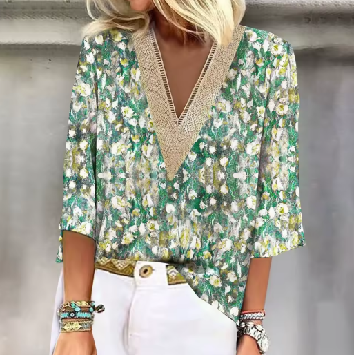 Nica | Elegant Floral Print Blouse