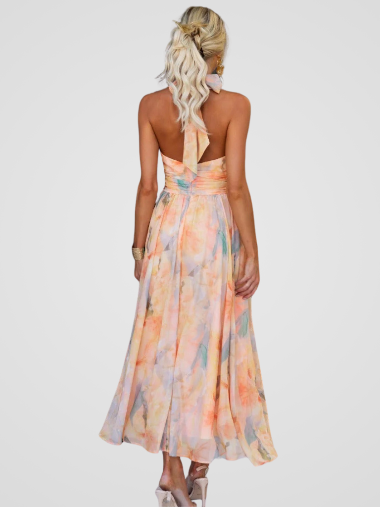 Pippa – Rochie Midi de Damă Elegantă cu Imprimeu Floral