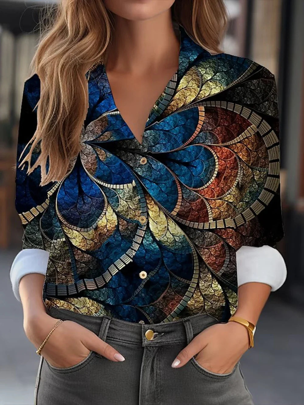 Regine | Bluză elegantă cu design floral