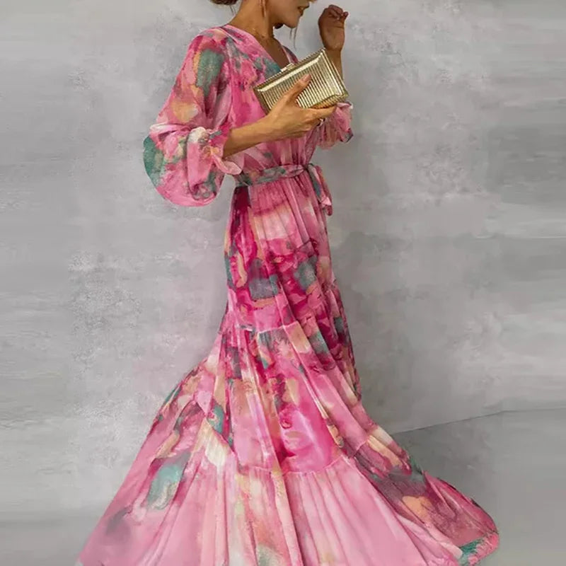 Emile – Rochie Fără Mâneci Florală Elegantă Damă