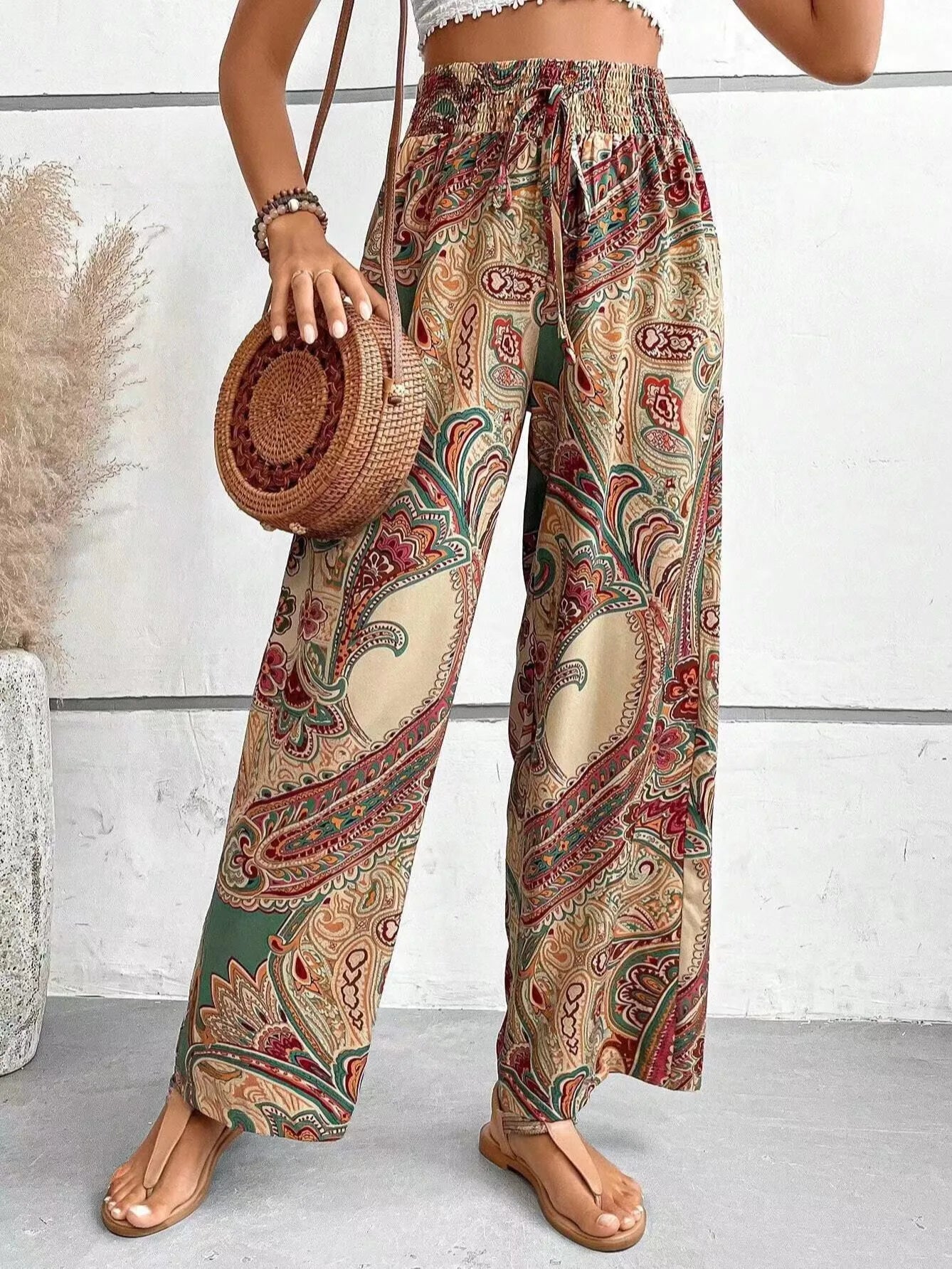 Analyn | Pantaloni Boho cu Croi Relaxat