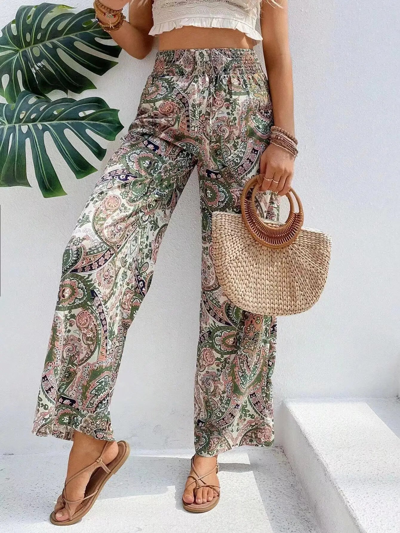 Analyn | Pantaloni Boho cu Croi Relaxat