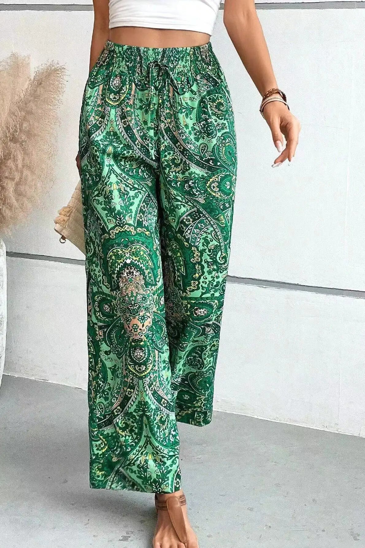 Analyn | Pantaloni Boho cu Croi Relaxat
