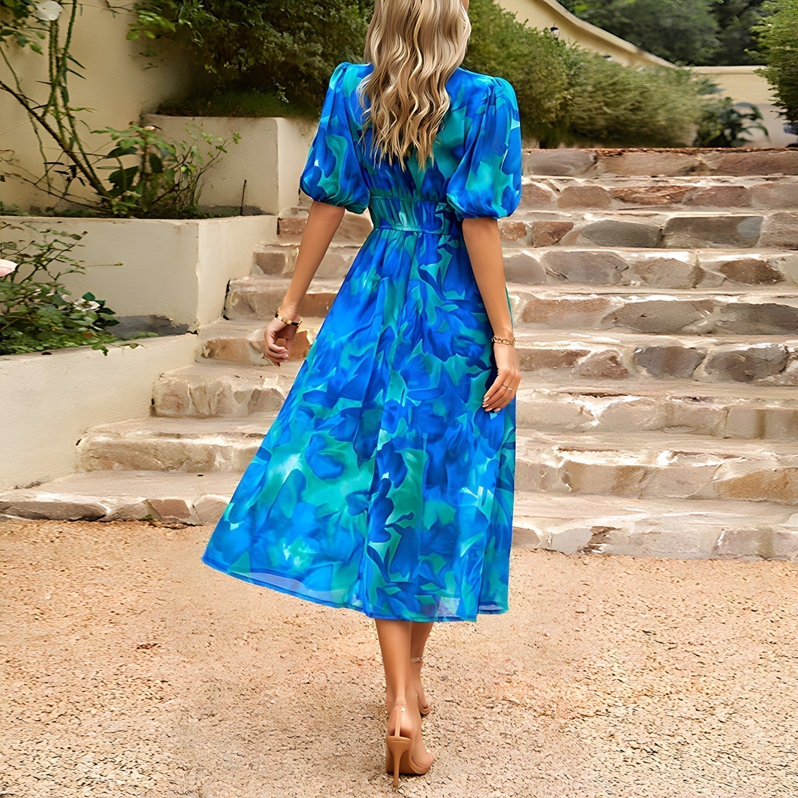 Jenny – Rochie midi cu decolteu în V