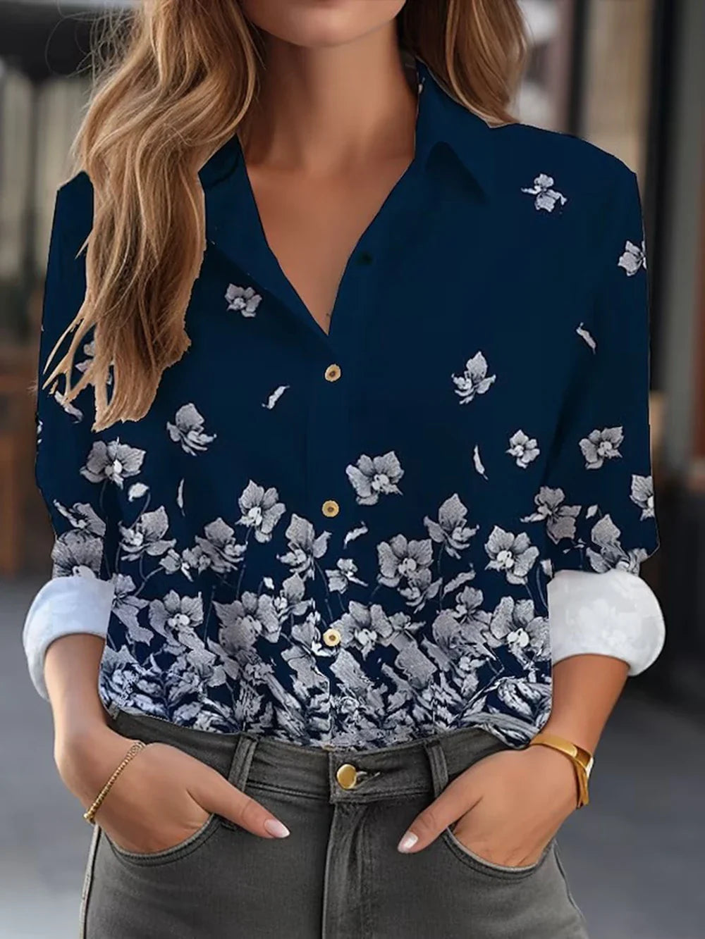 Regine | Bluză elegantă cu design floral