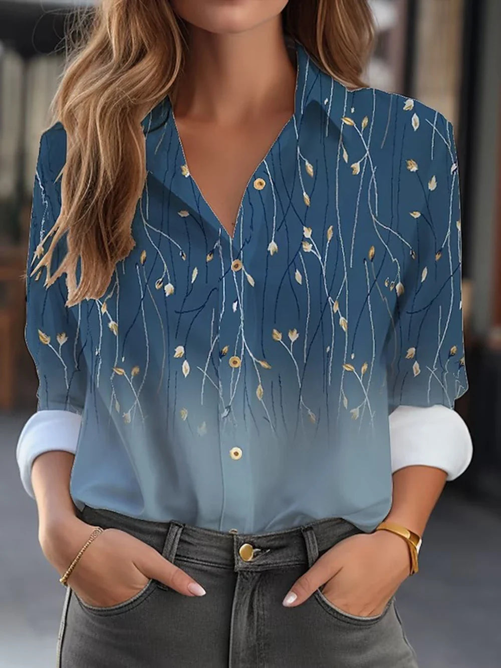 Regine | Bluză elegantă cu design floral