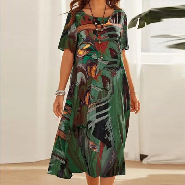 Serafina | Rochie midi elegantă cu design abstract