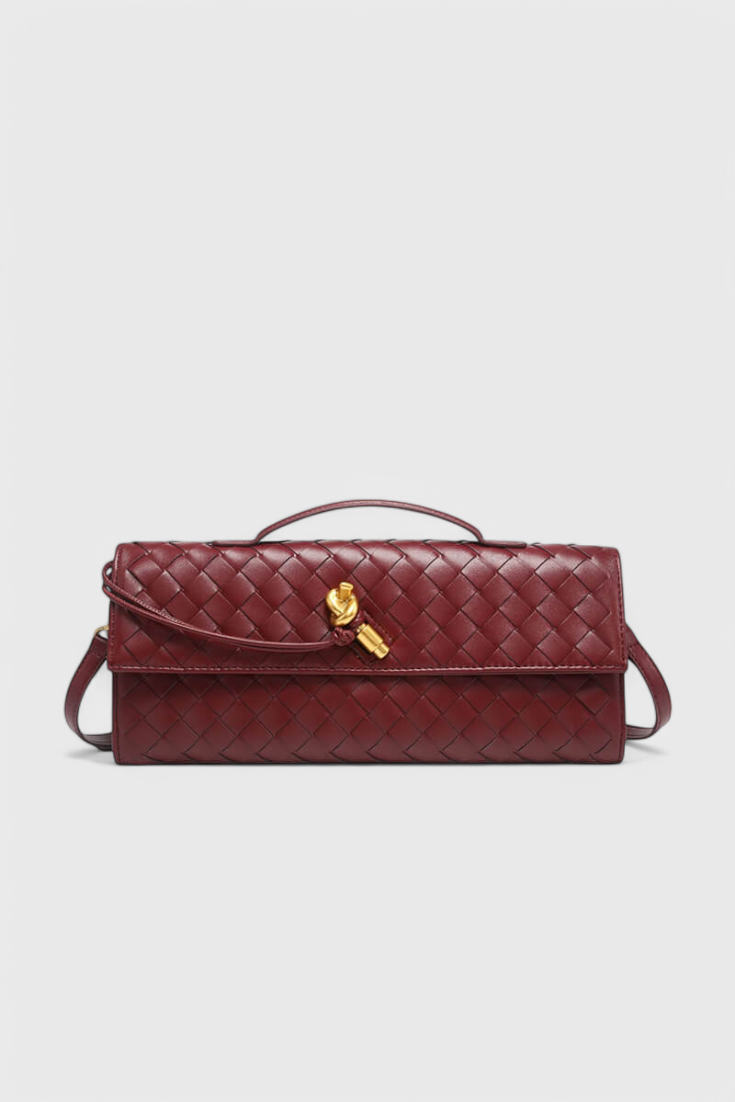 Clutch Melanie cu Detaliu Nod de Aur