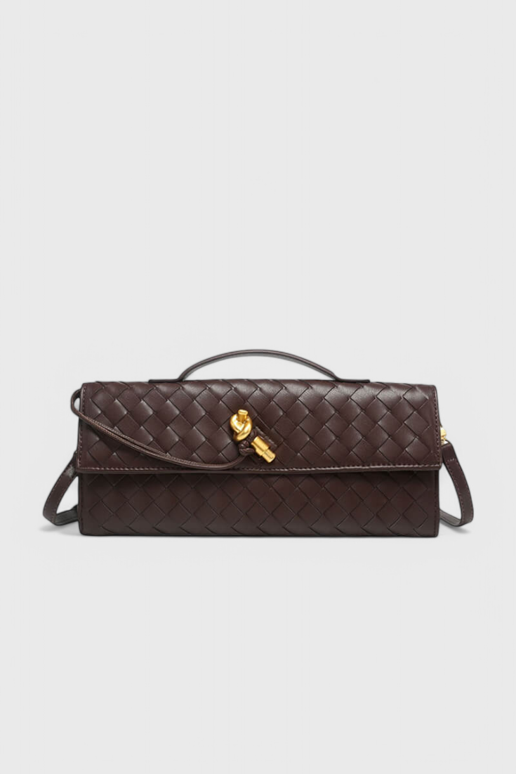 Clutch Melanie cu Detaliu Nod de Aur