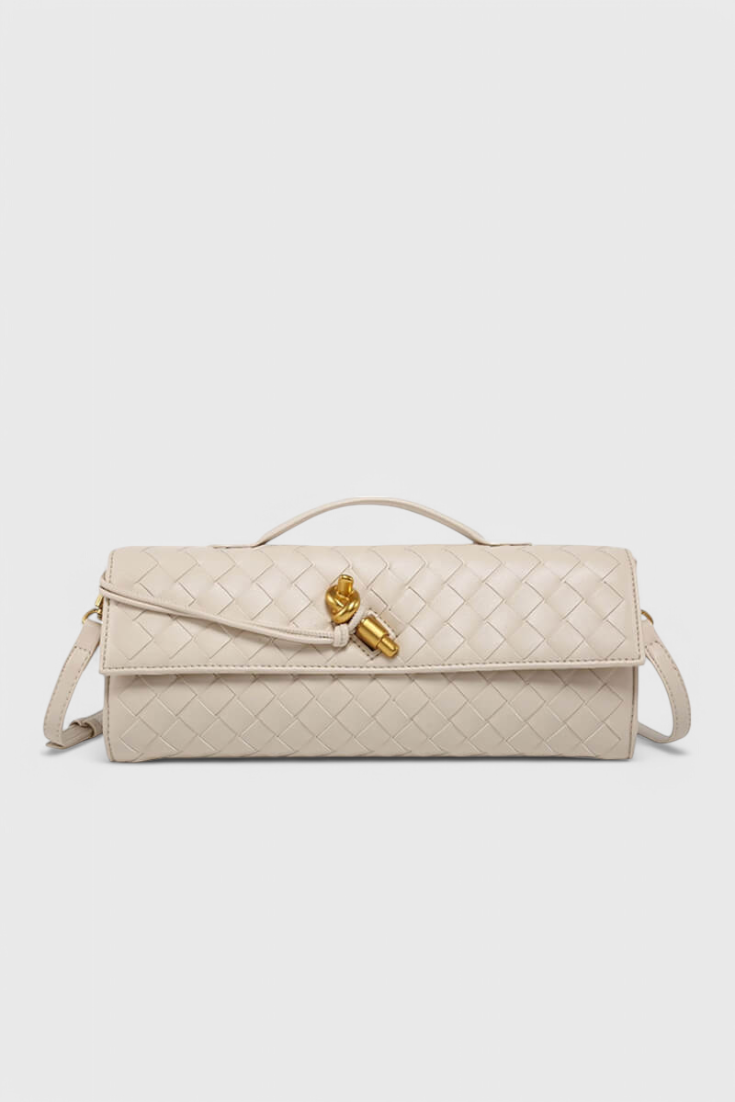 Clutch Melanie cu Detaliu Nod de Aur