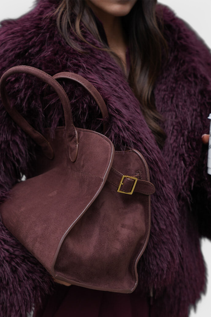 Harlow – Geantă Damă Suede Vegan cu Bretele Confortabile