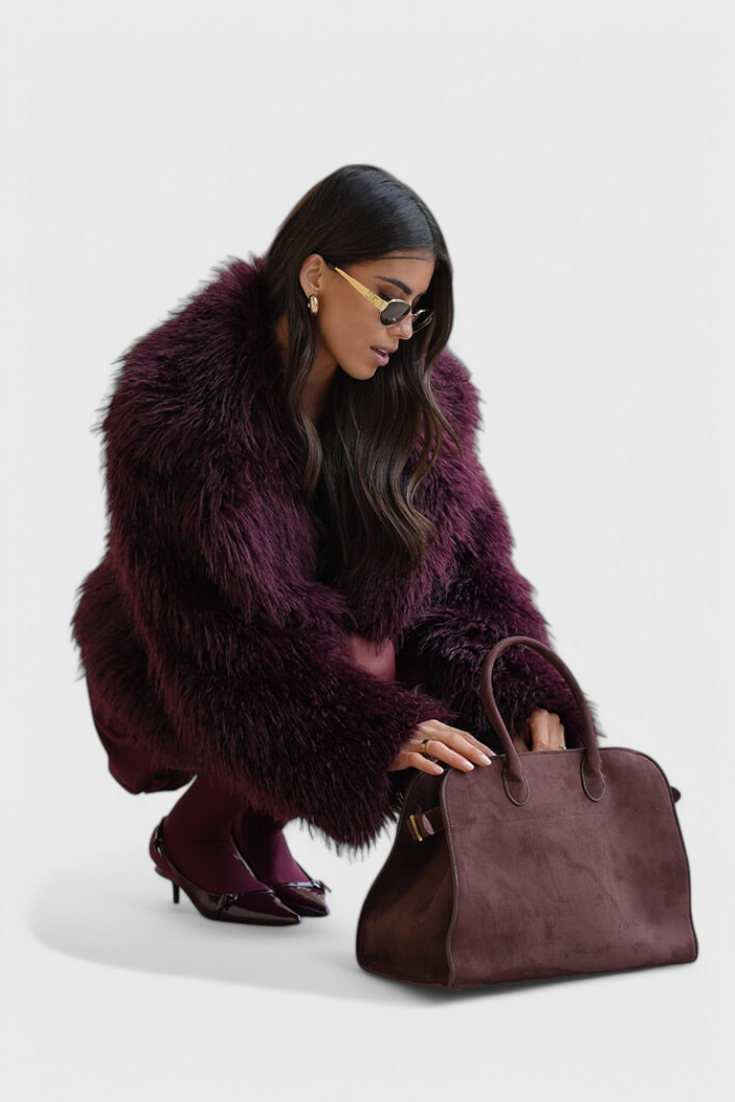 Harlow – Geantă Damă Suede Vegan cu Bretele Confortabile