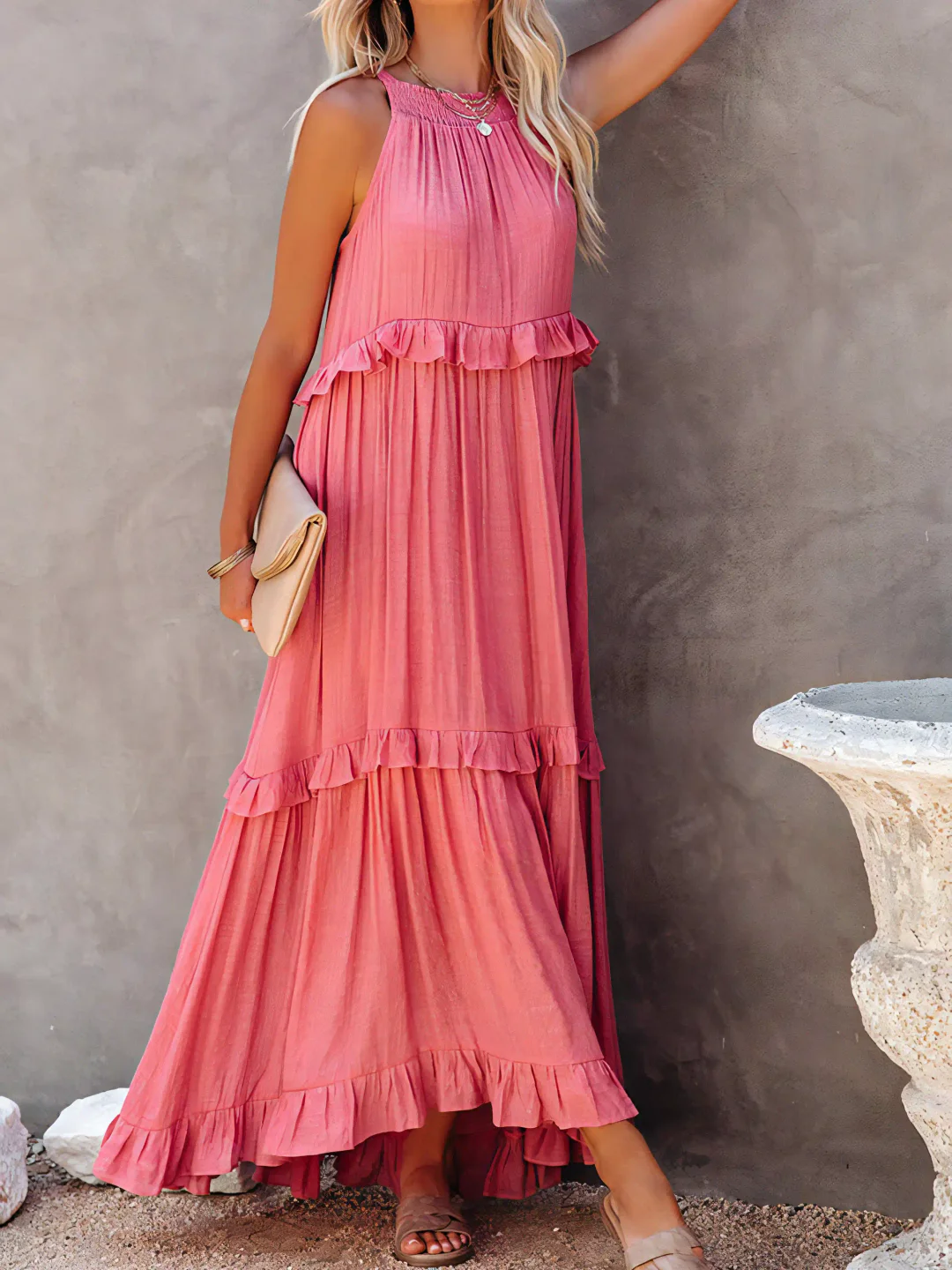 Rochie Maxi Darcey™ cu Volane