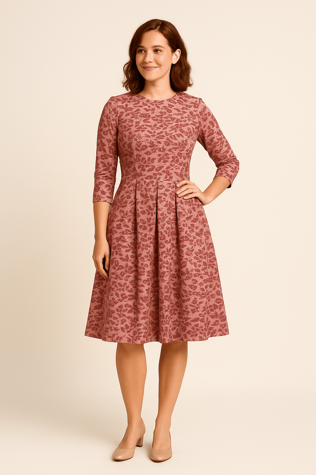 Rochie A-Line pentru Femei Malie - Stil Elegant cu Imprimare Florală