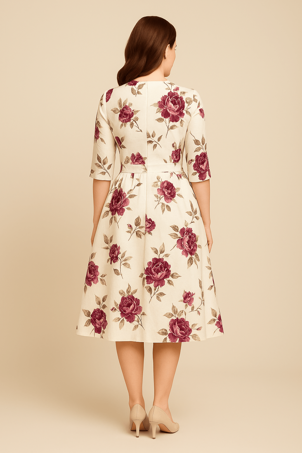 Rochie A-Line pentru Femei Malie - Stil Elegant cu Imprimare Florală