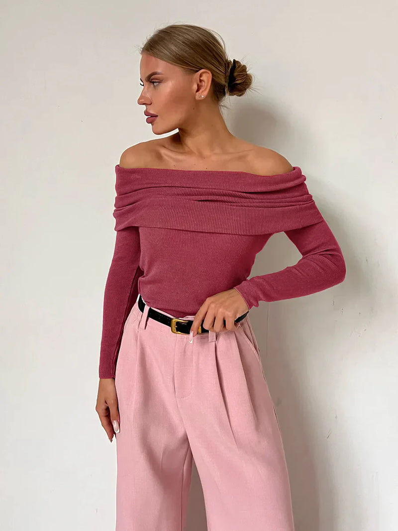 Daisy - Pulover Chic cu Umeri Decupati