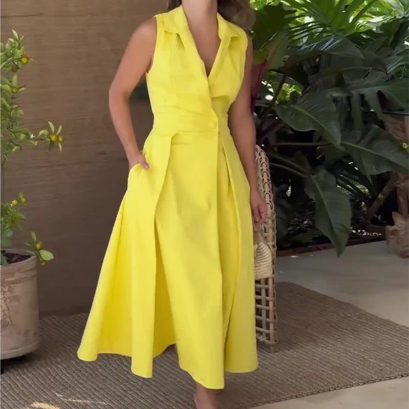 Amancia | Rochie Midi cu Decolteu în Formă de V