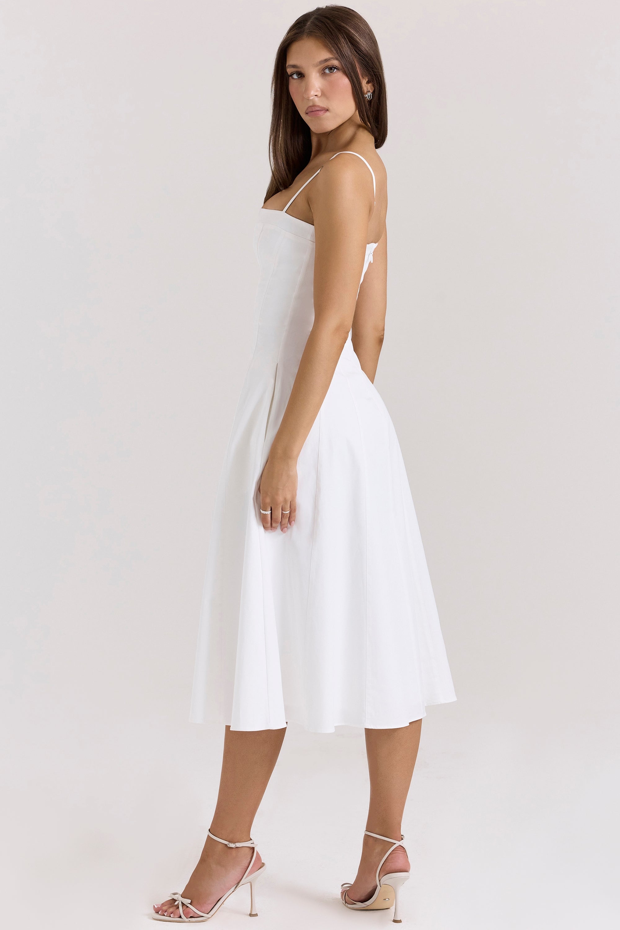 Dolly – Rochie de Damă Midi A-Line din Bumbac Elegantă